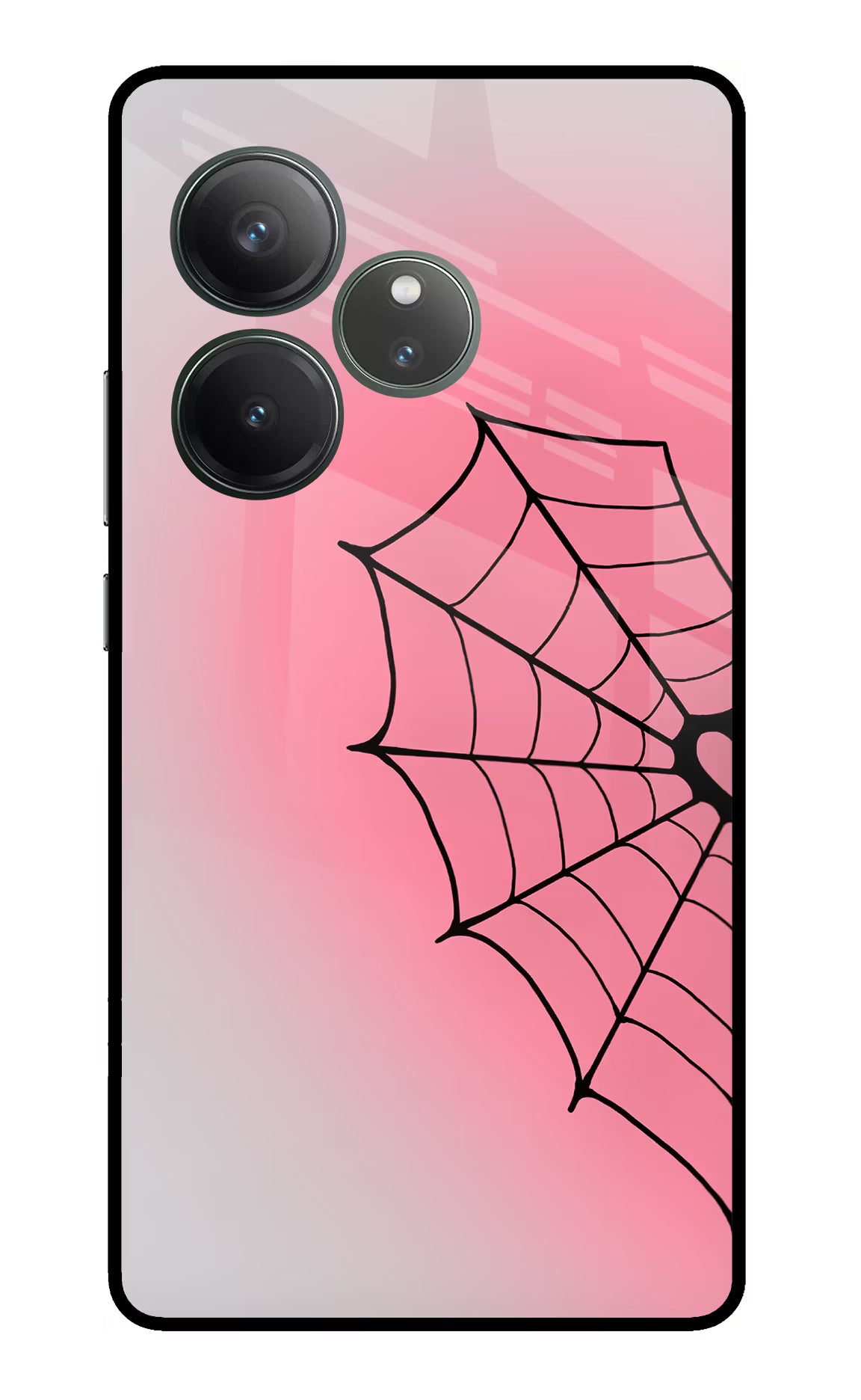 Pink Web Realme GT 6 Glass Case