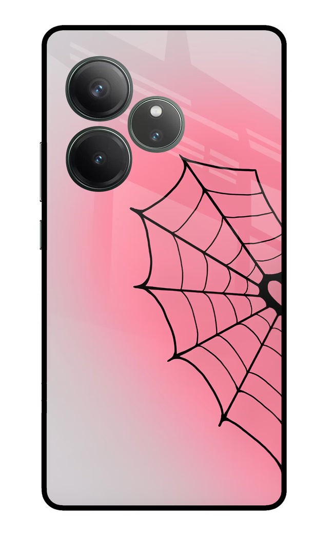 Pink Web Realme GT 6 Glass Case