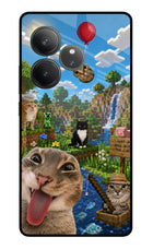 Minecraft Cat Chaos Realme GT 6 Glass Case