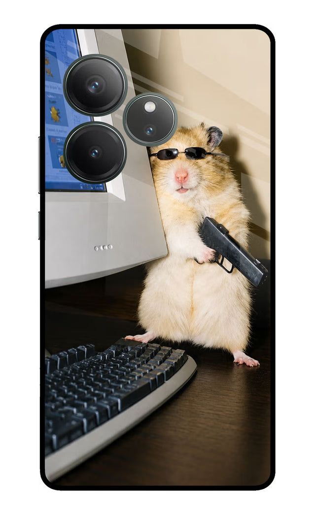 Hacker Hamster Realme GT 6 Glass Case