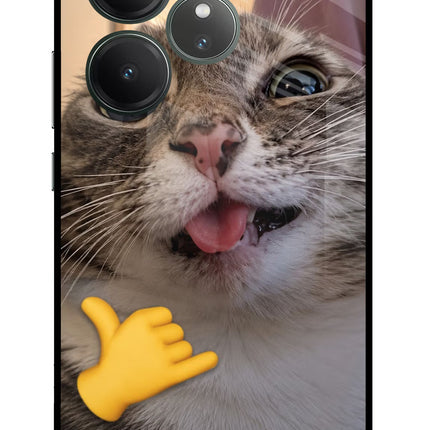 Silly Cat Call Realme GT 6 Glass Case