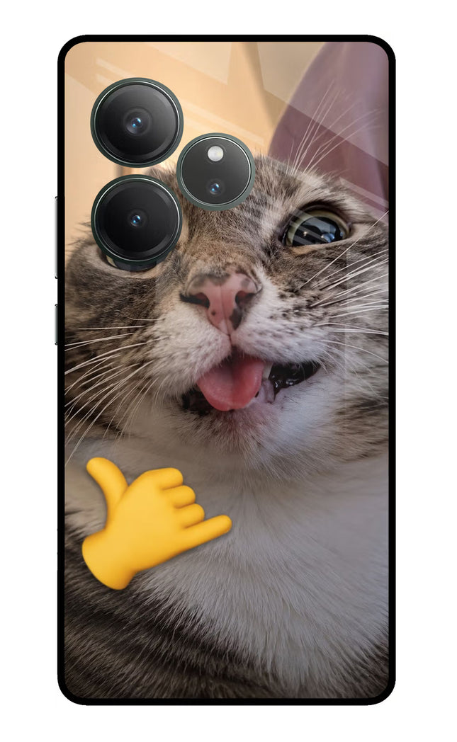 Silly Cat Call Realme GT 6 Glass Case