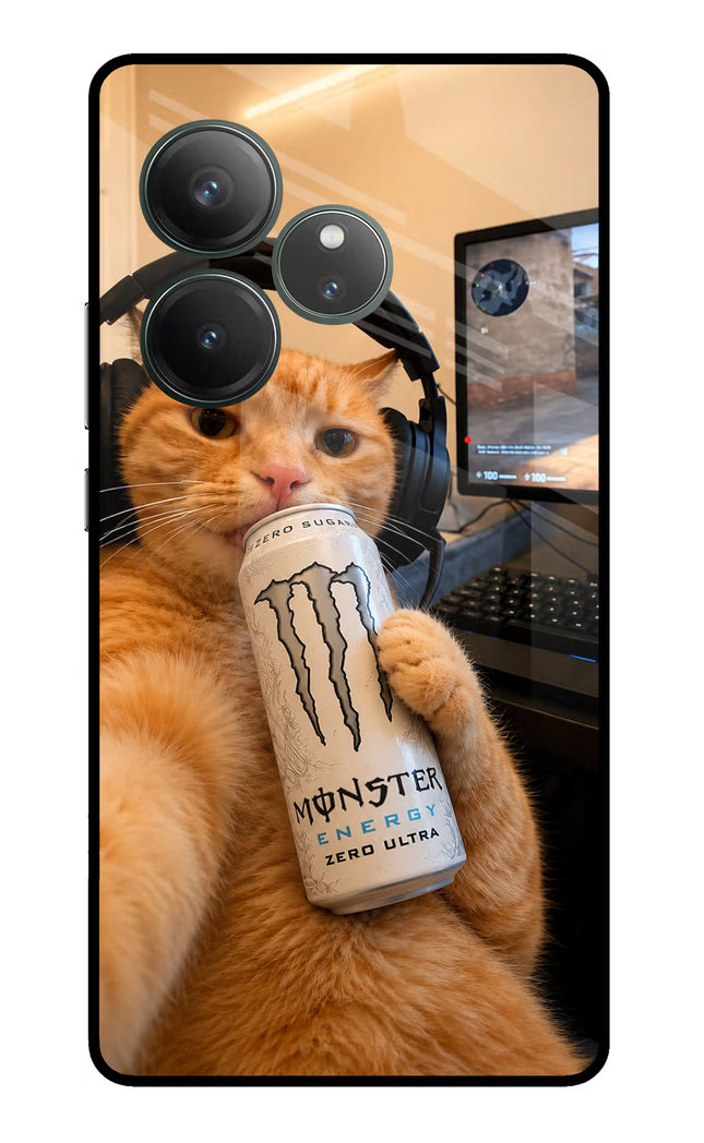 Gamer Cat Energy Realme GT 6 Glass Case