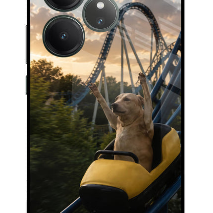 Rollercoaster Dog Realme GT 6 Glass Case