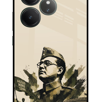 Netaji Rising Realme GT 6 Glass Case Back Cover by Casekaro