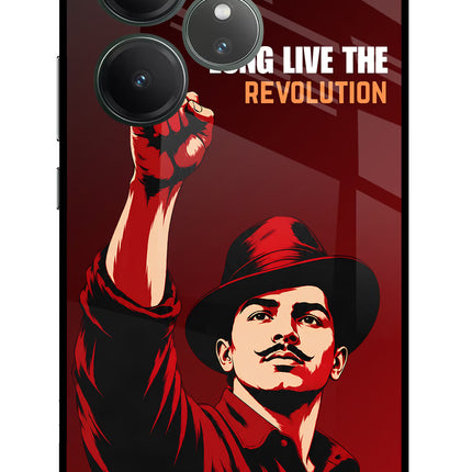Bhagat Singh Revolution Realme GT 6 Glass Case Back Cover by Casekaro