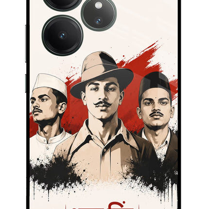 Bhagat Singh Trio Realme GT 6 Glass Case Back Cover by Casekaro