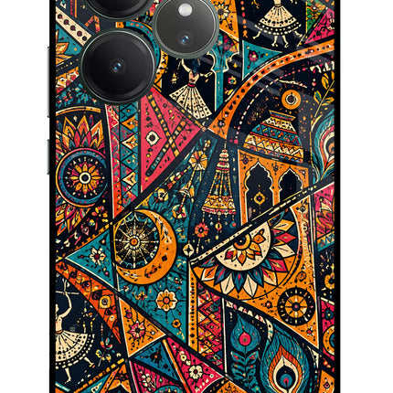 Folk Print Realme GT 6 Glass Case