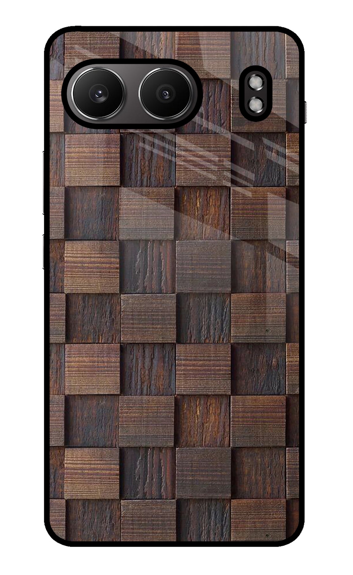 Wooden Cube Design OnePlus Nord 4 Glass Case