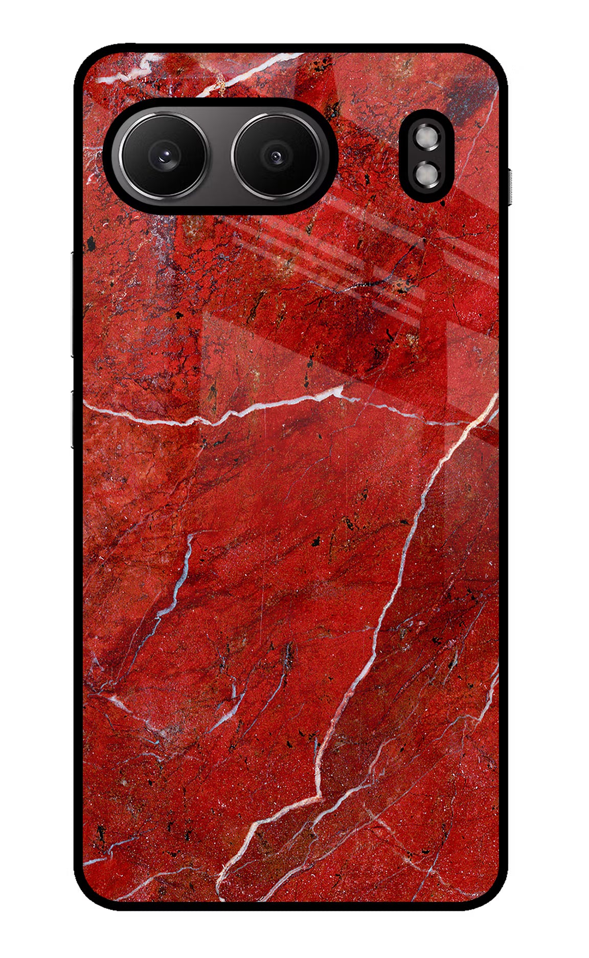 Red Marble Design OnePlus Nord 4 Glass Case Back Cover by Casekaro