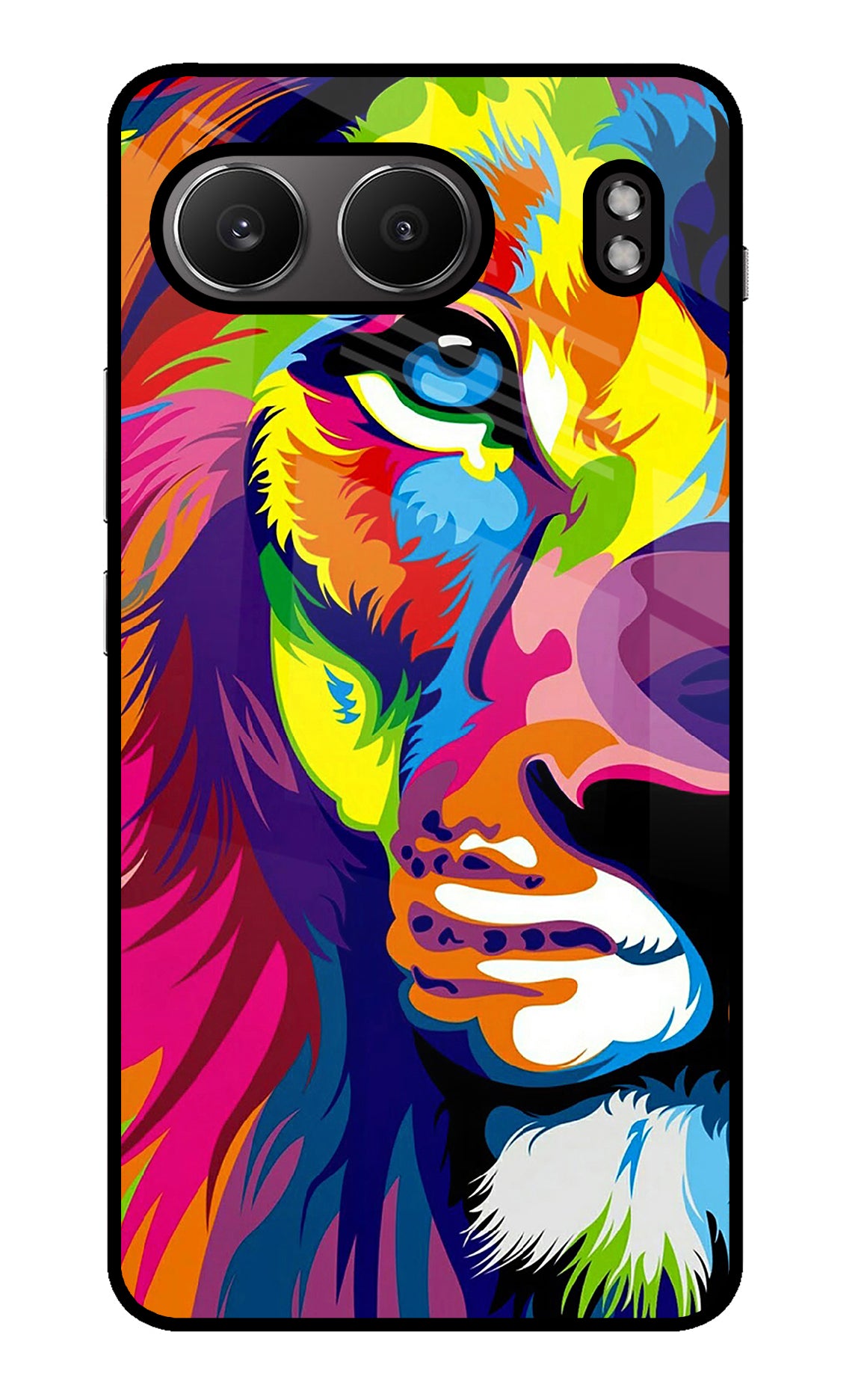 Lion Half Face OnePlus Nord 4 Glass Case