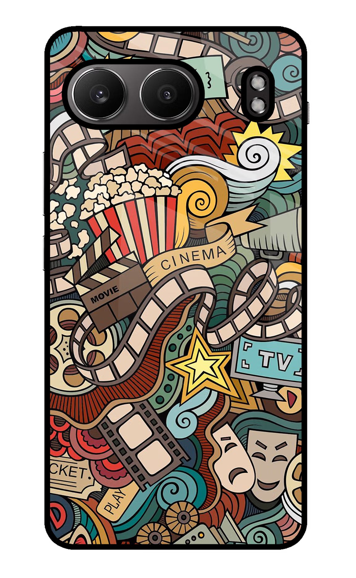 Cinema Abstract OnePlus Nord 4 Glass Case Back Cover by Casekaro