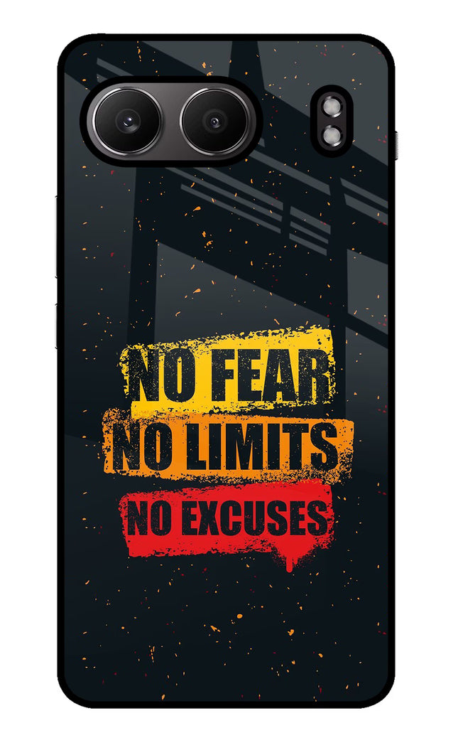 No Fear No Limits No Excuse OnePlus Nord 4 Glass Case