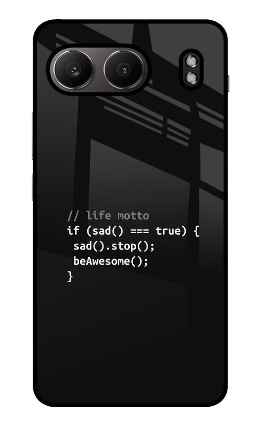 Life Motto Code OnePlus Nord 4 Glass Case