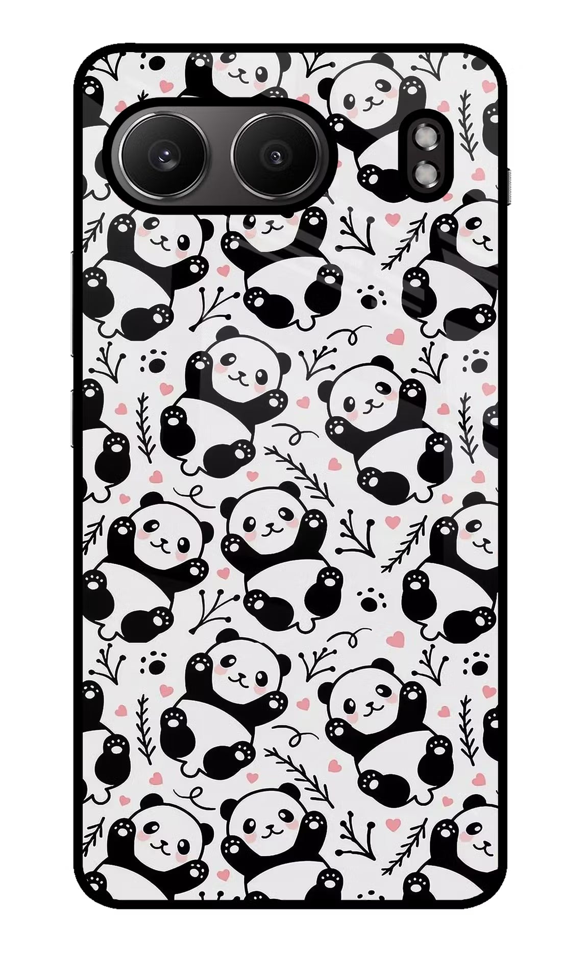Cute Panda OnePlus Nord 4 Glass Case Back Cover by Casekaro