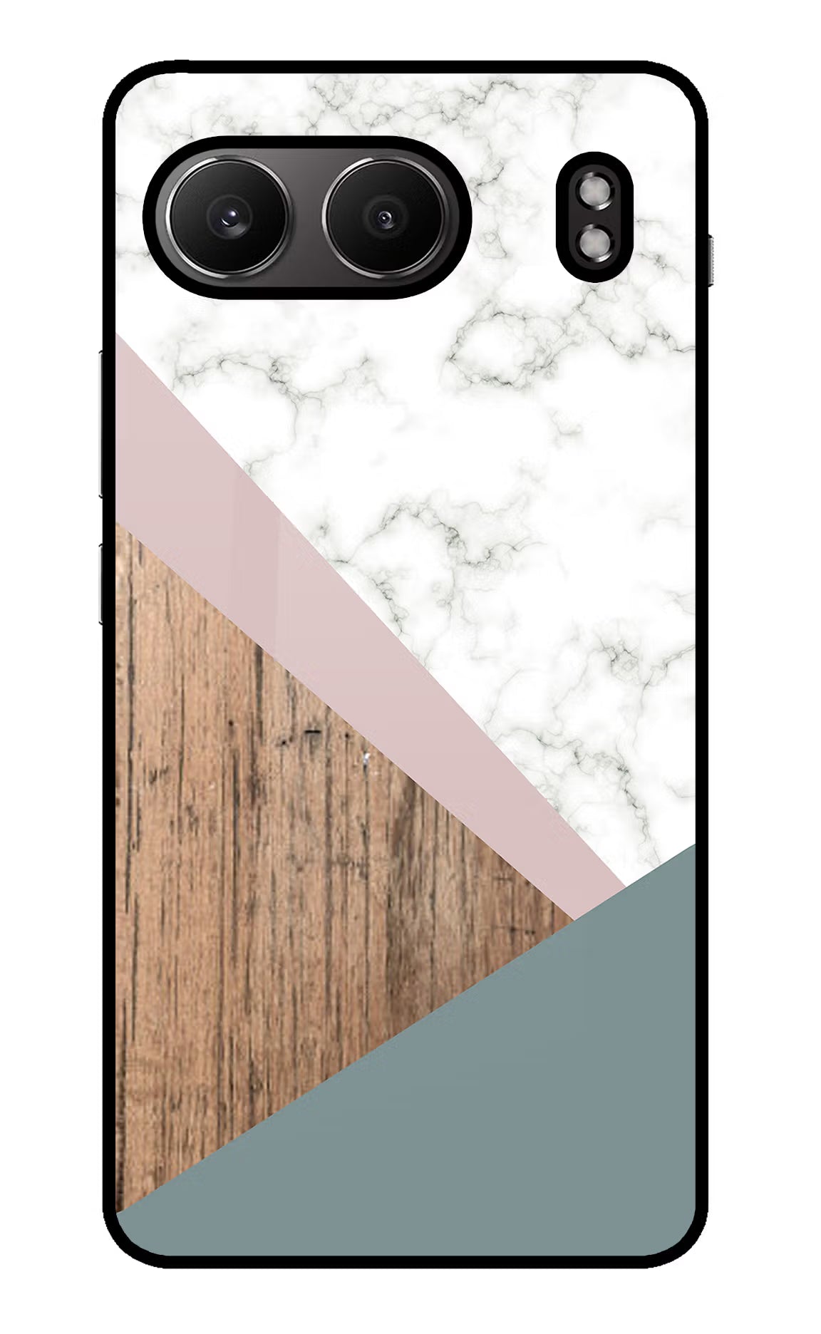Marble wood Abstract OnePlus Nord 4 Glass Case Back Cover by Casekaro