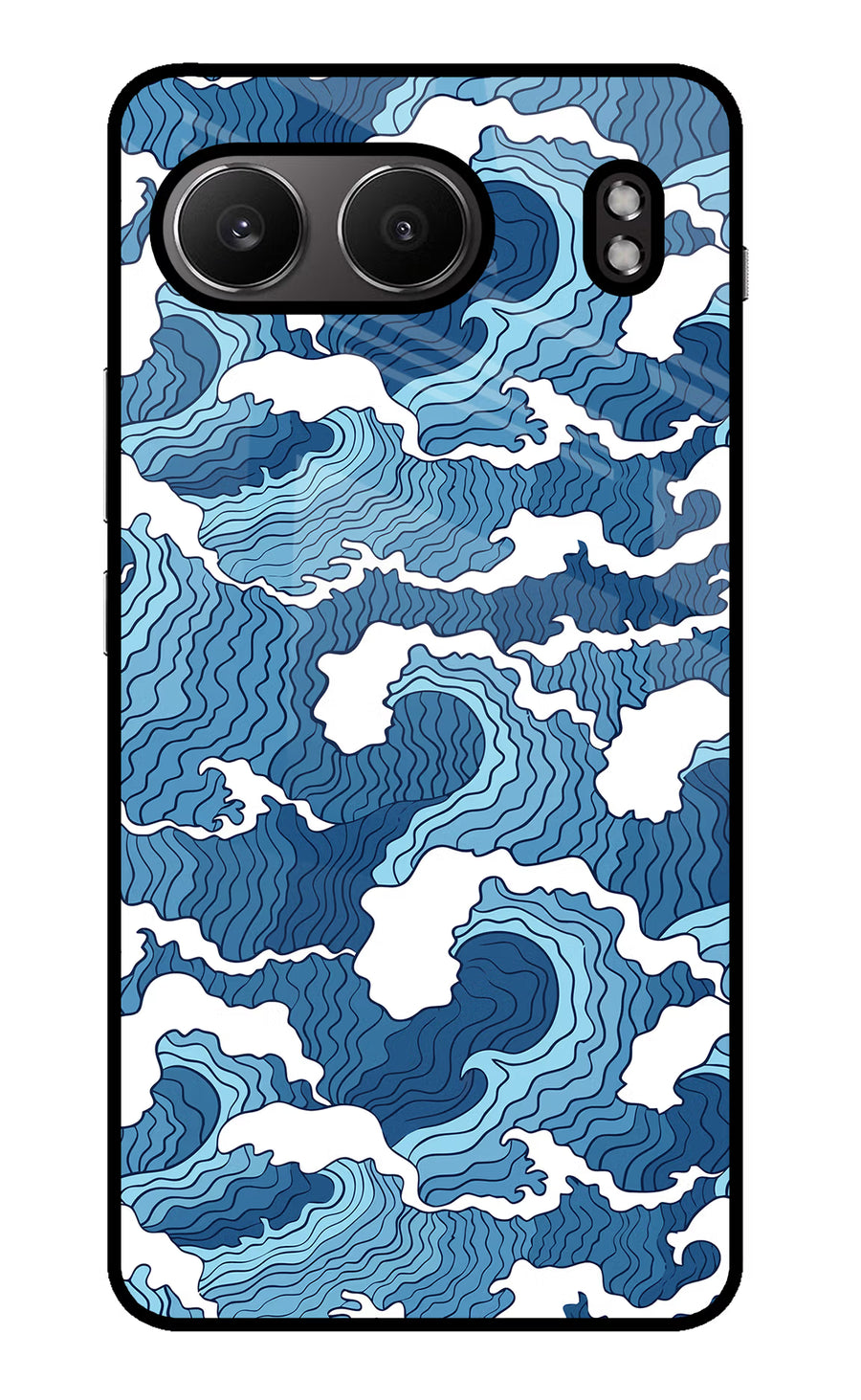 Blue Waves OnePlus Nord 4 Back Cover, Glass case