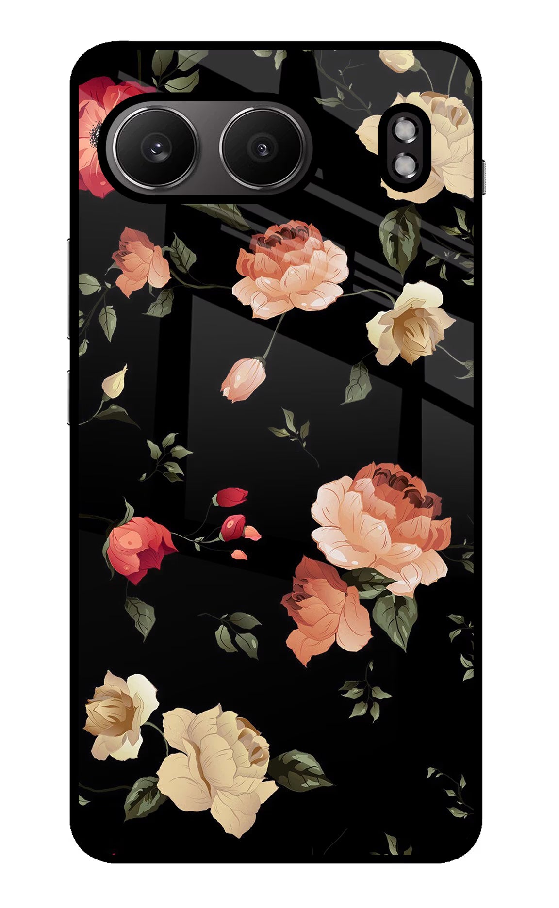 Flowers OnePlus Nord 4 Glass Case Back Cover by Casekaro