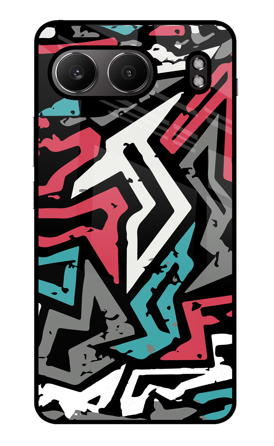 Geometric Graffiti OnePlus Nord 4 Back Cover, Glass case