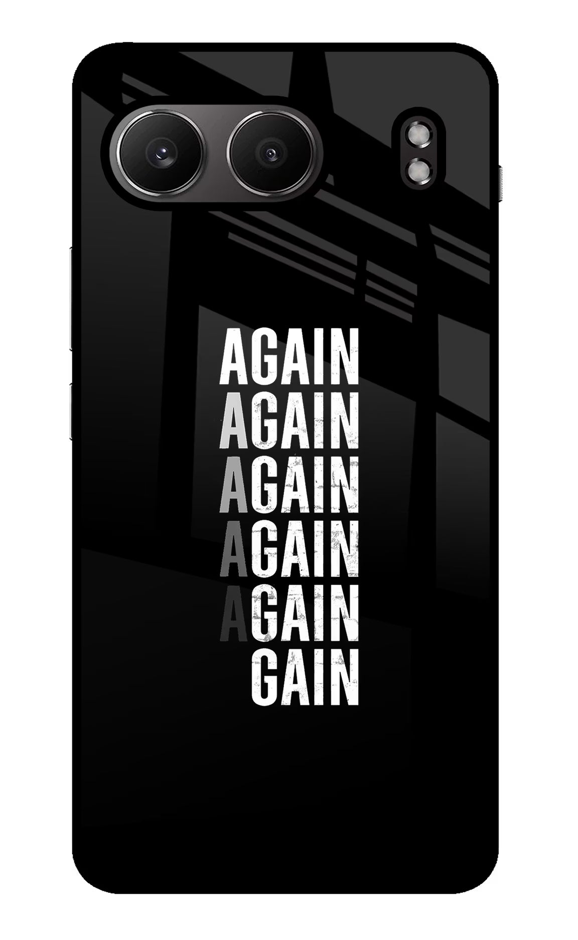 Again Again Gain OnePlus Nord 4 Glass Case Back Cover by Casekaro