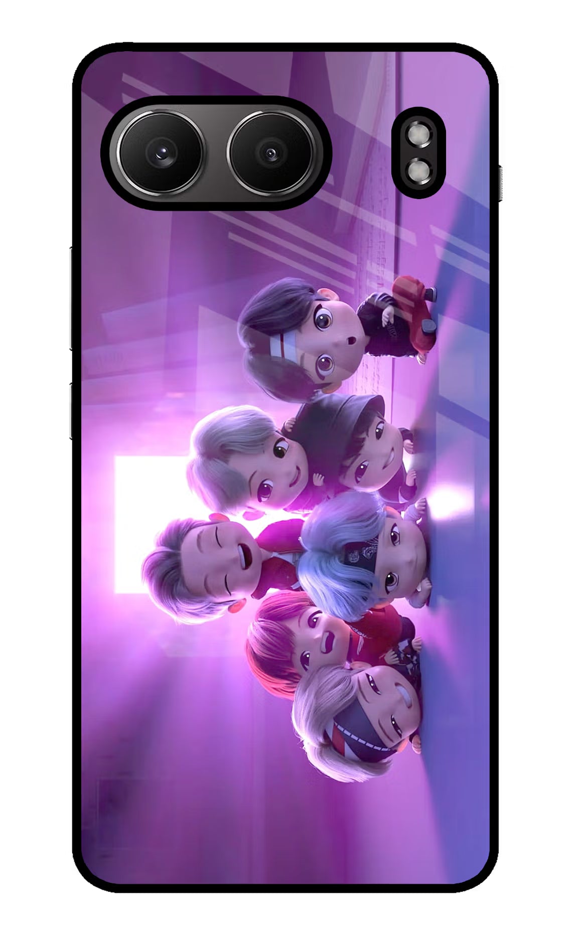 BTS Chibi OnePlus Nord 4 Glass Case Back Cover by Casekaro