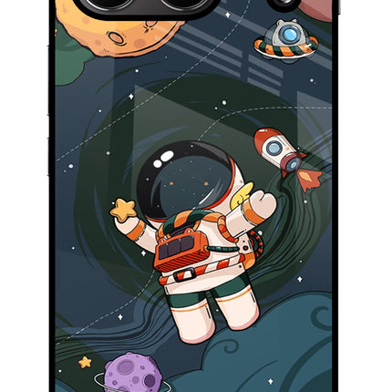 Cartoon Astronaut OnePlus Nord 4 Glass Case