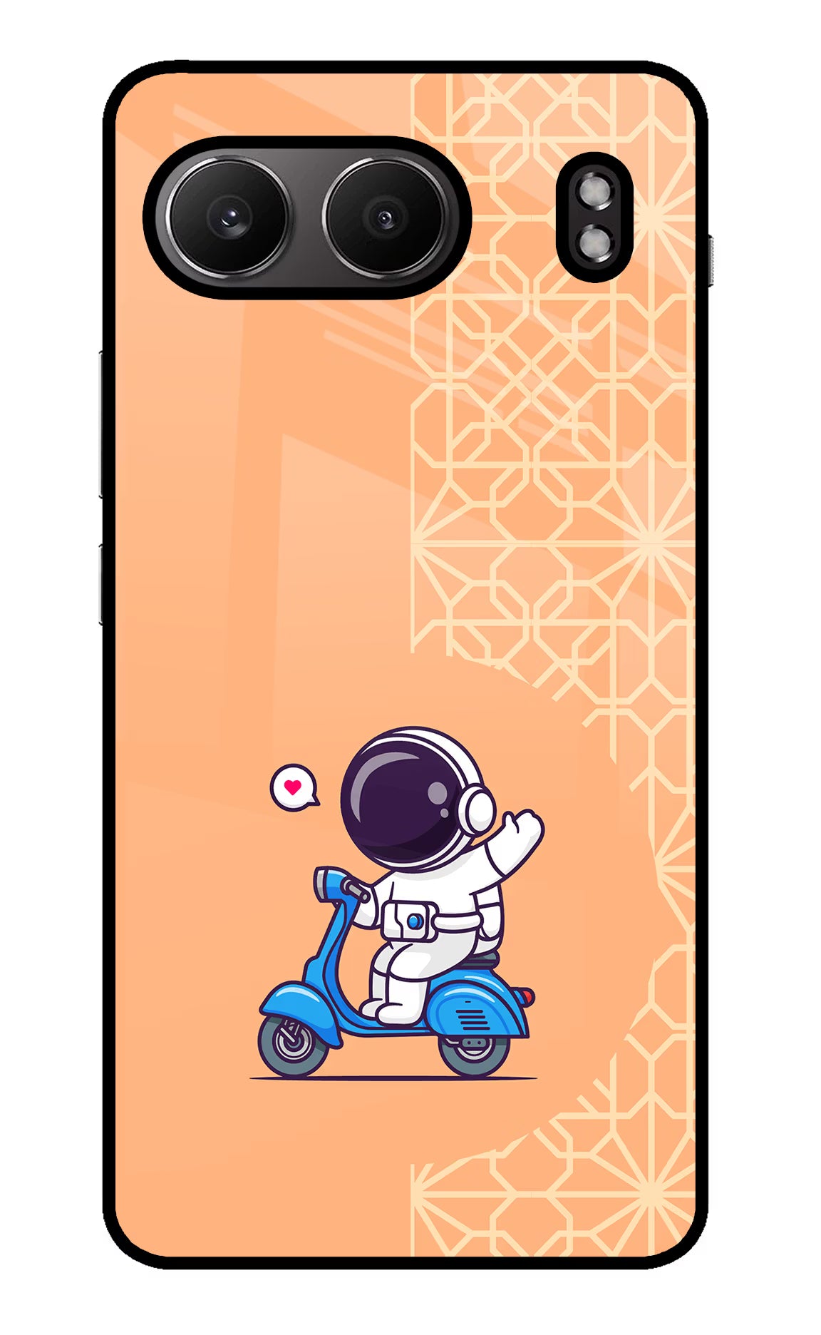 Cute Astronaut Riding OnePlus Nord 4 Glass Case Back Cover by Casekaro