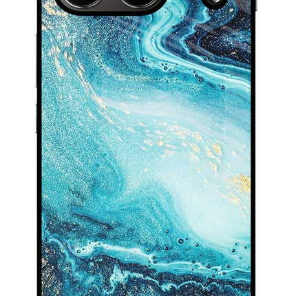 Blue Glitter Marble OnePlus Nord 4 Glass Case