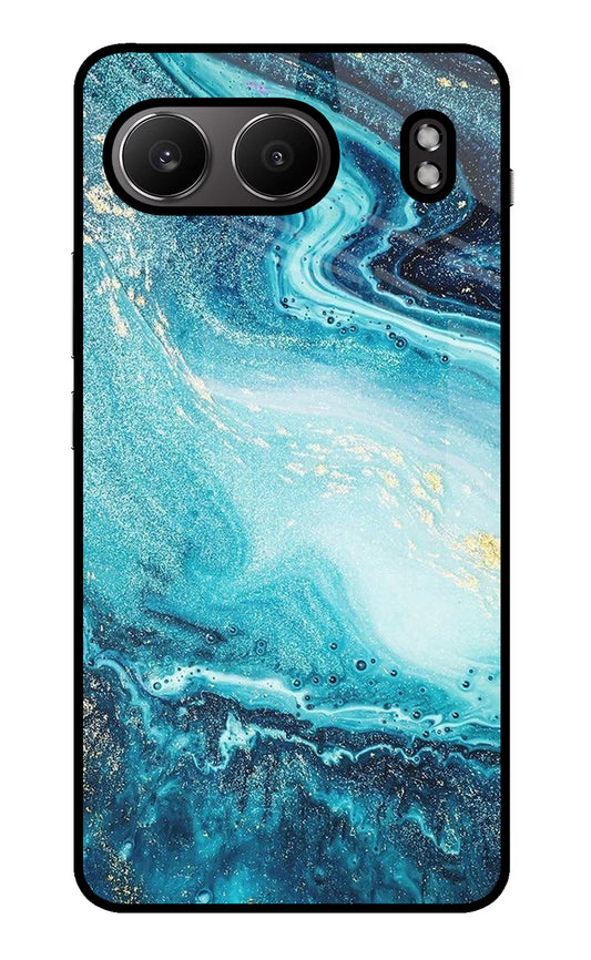 Blue Glitter Marble OnePlus Nord 4 Glass Case