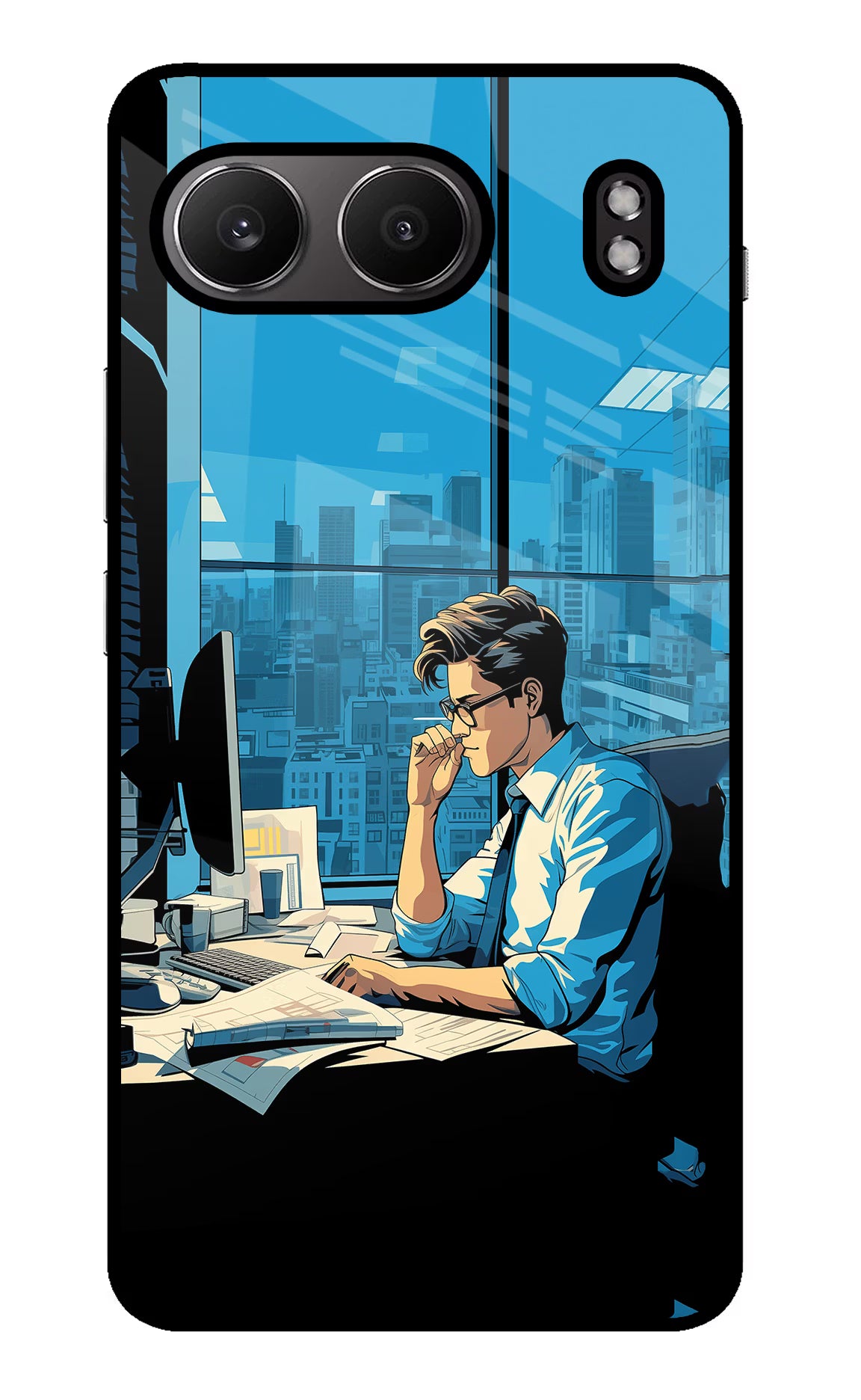 Focused Hustler (AI Generated) OnePlus Nord 4 Glass Case