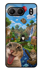 Minecraft Cat Chaos OnePlus Nord 4 Glass Case
