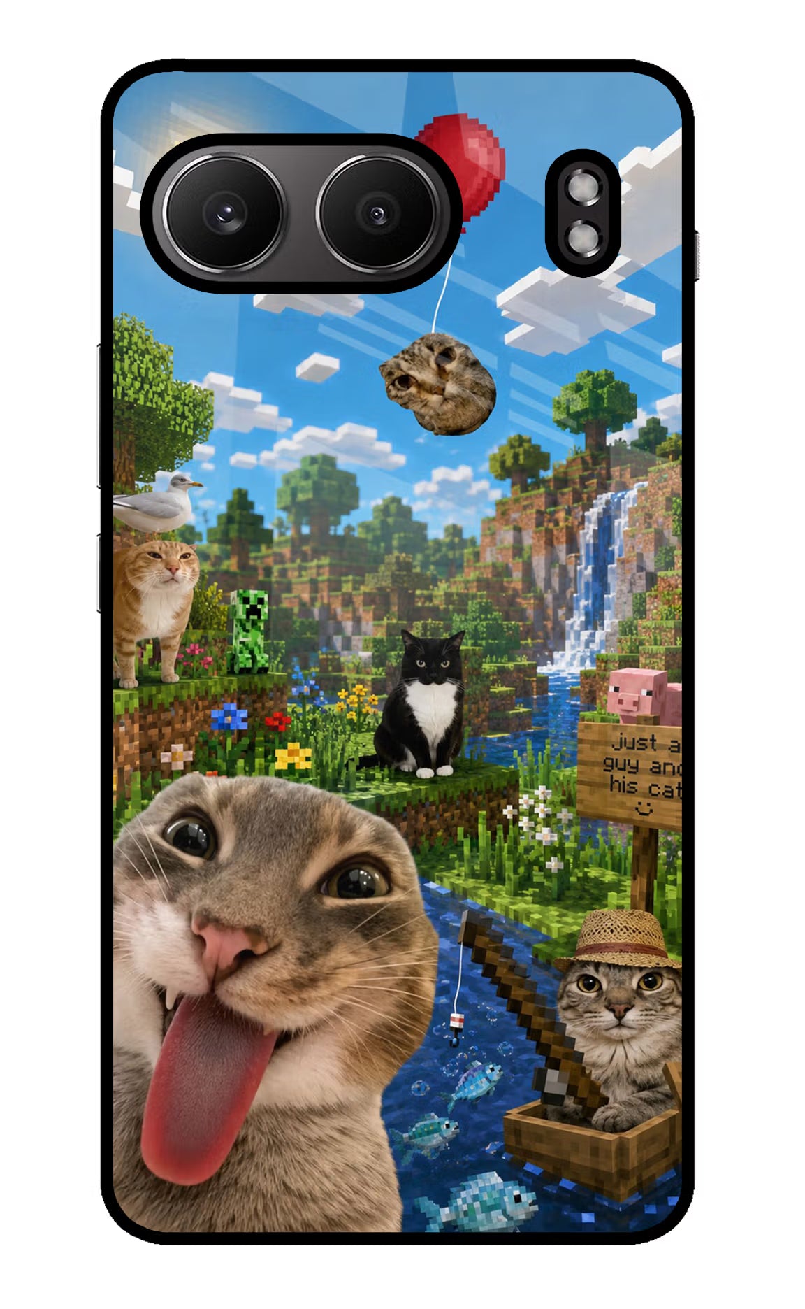 Minecraft Cat Chaos OnePlus Nord 4 Glass Case