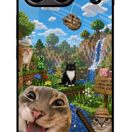 Minecraft Cat Chaos OnePlus Nord 4 Glass Case Back Cover by Casekaro