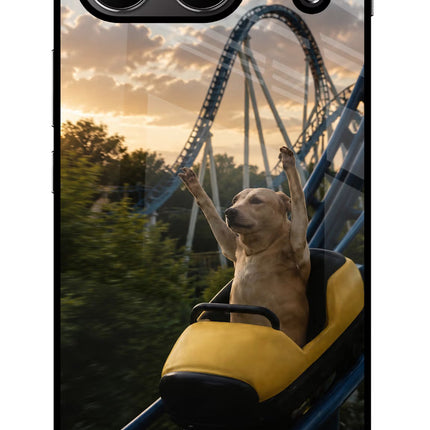 Rollercoaster Dog OnePlus Nord 4 Glass Case Back Cover by Casekaro