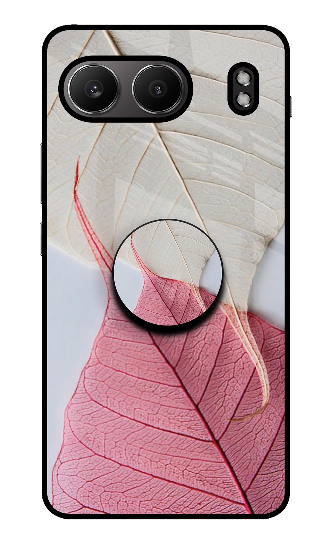 White Pink Leaf OnePlus Nord 4 Pop Case