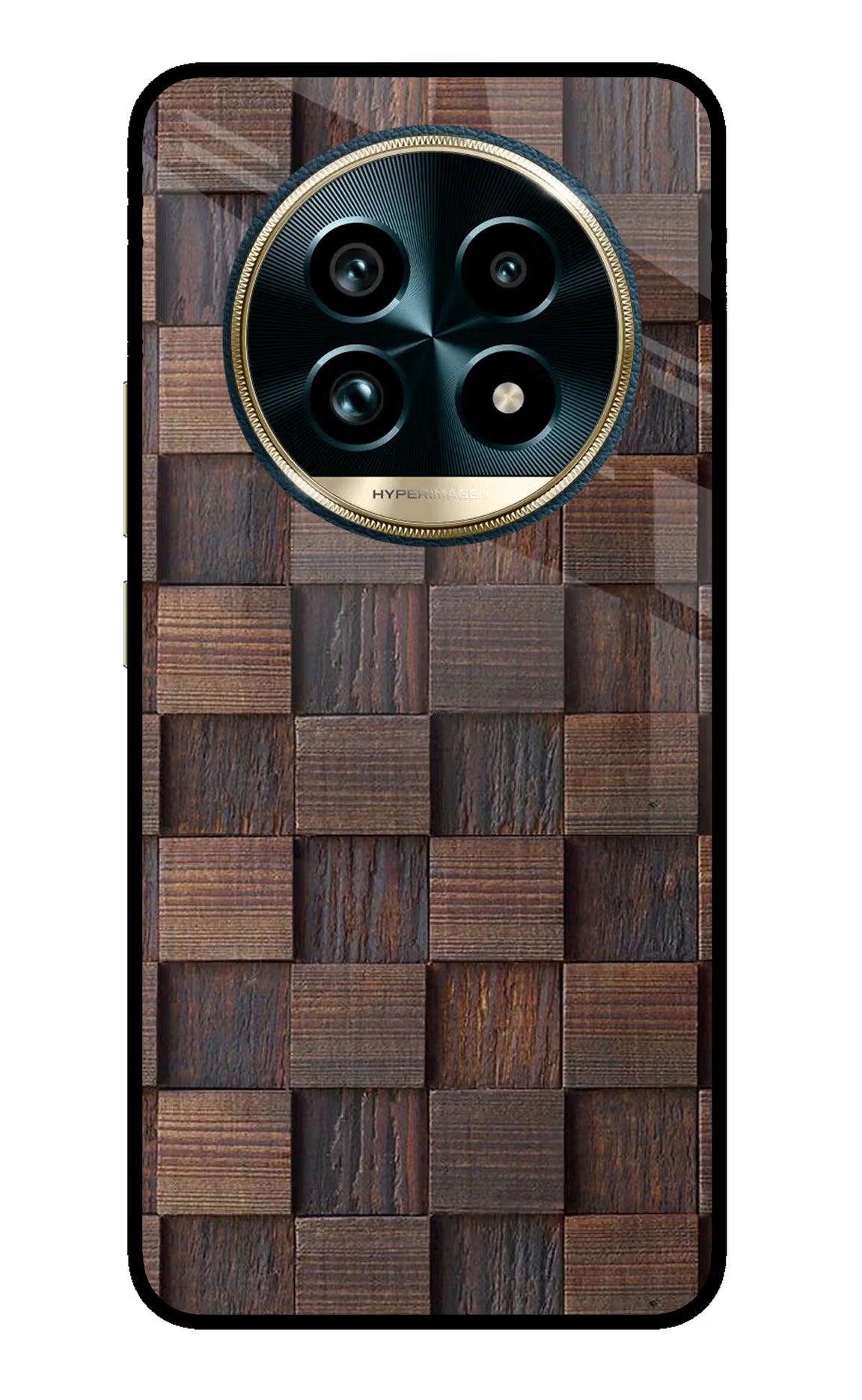 Wooden Cube Design Realme 13 Pro+ 5G Glass Case