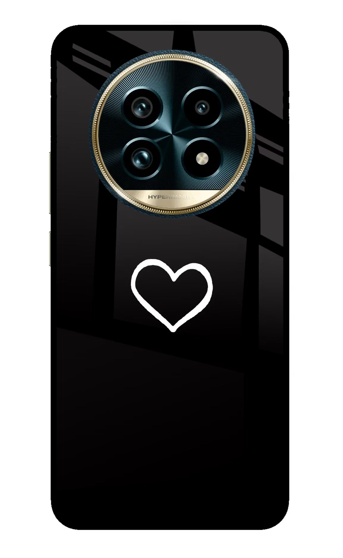 Heart Realme 13 Pro+ 5G Glass Case Back Cover by Casekaro