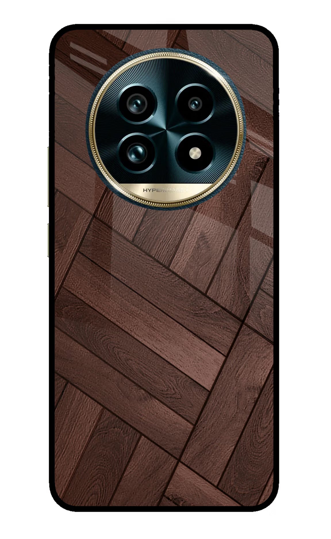Wooden Texture Design Realme 13 Pro+ 5G Glass Case Back Cover by Casekaro