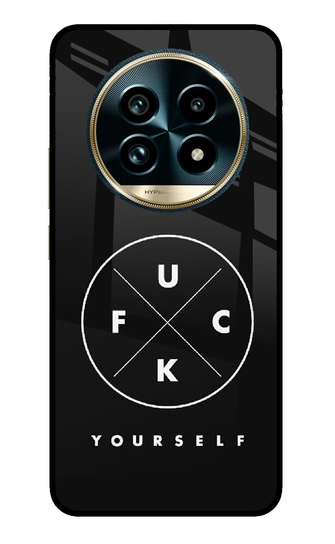 Go Fuck Yourself Realme 13 Pro+ 5G Glass Case Back Cover by Casekaro