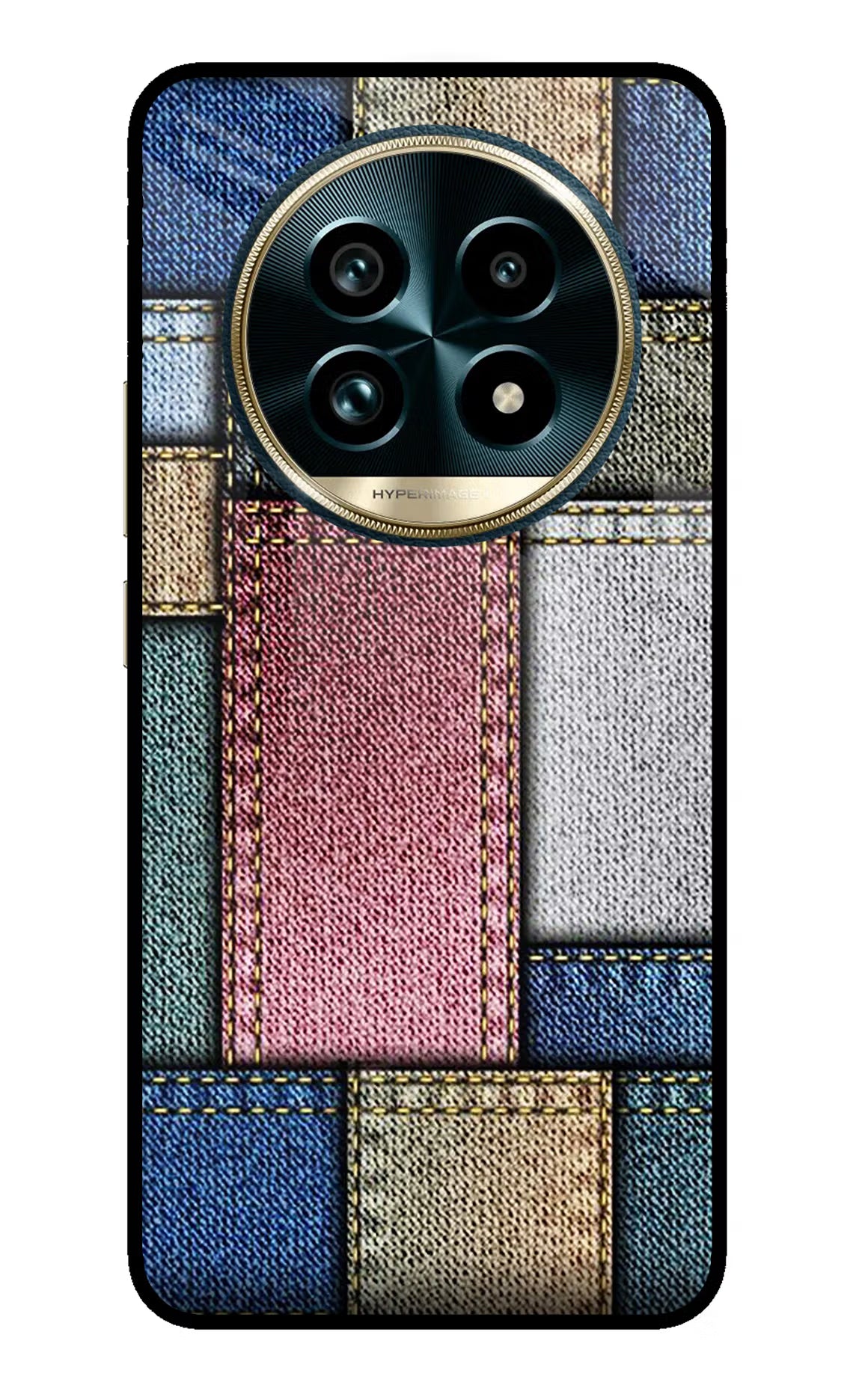 Multicolor Jeans Realme 13 Pro+ 5G Glass Case Back Cover by Casekaro