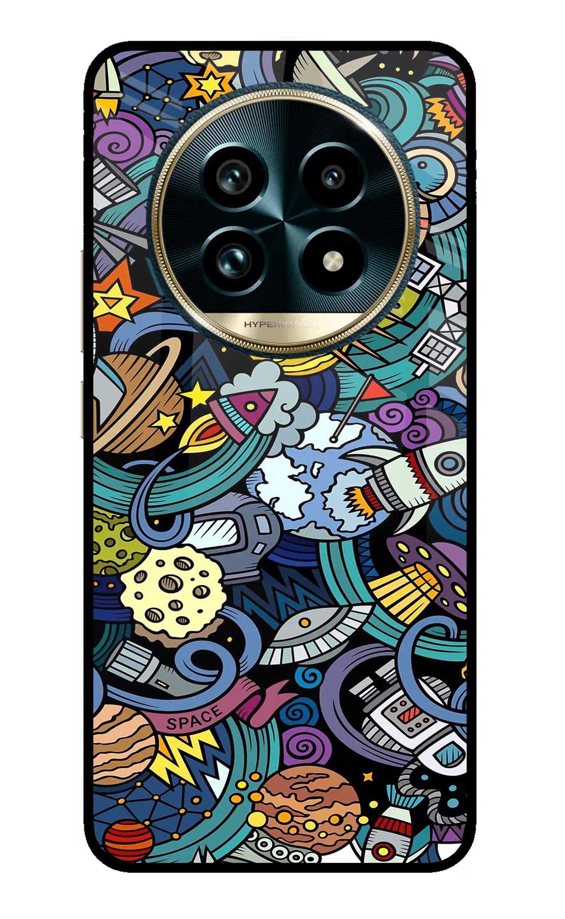 Space Abstract Realme 13 Pro+ 5G Glass Case Back Cover by Casekaro