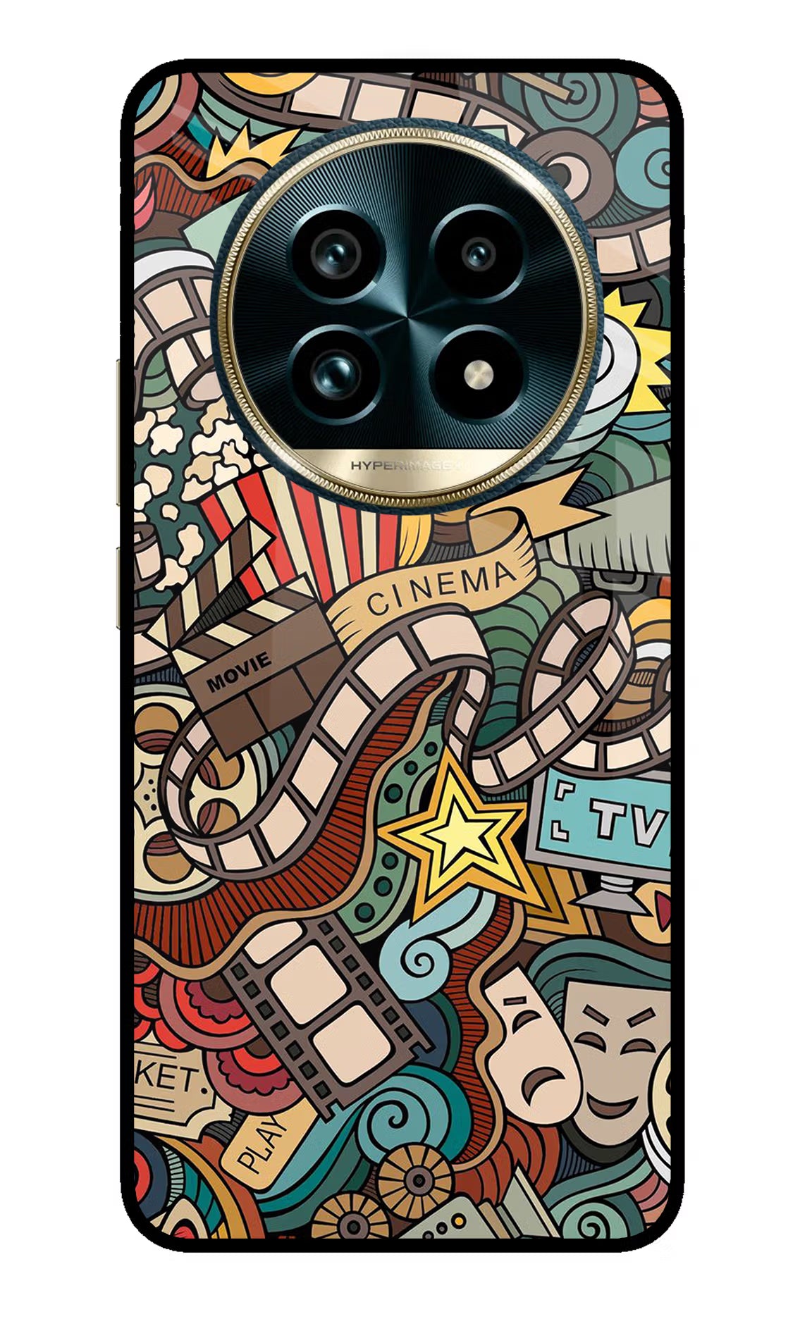 Cinema Abstract Realme 13 Pro+ 5G Glass Case Back Cover by Casekaro