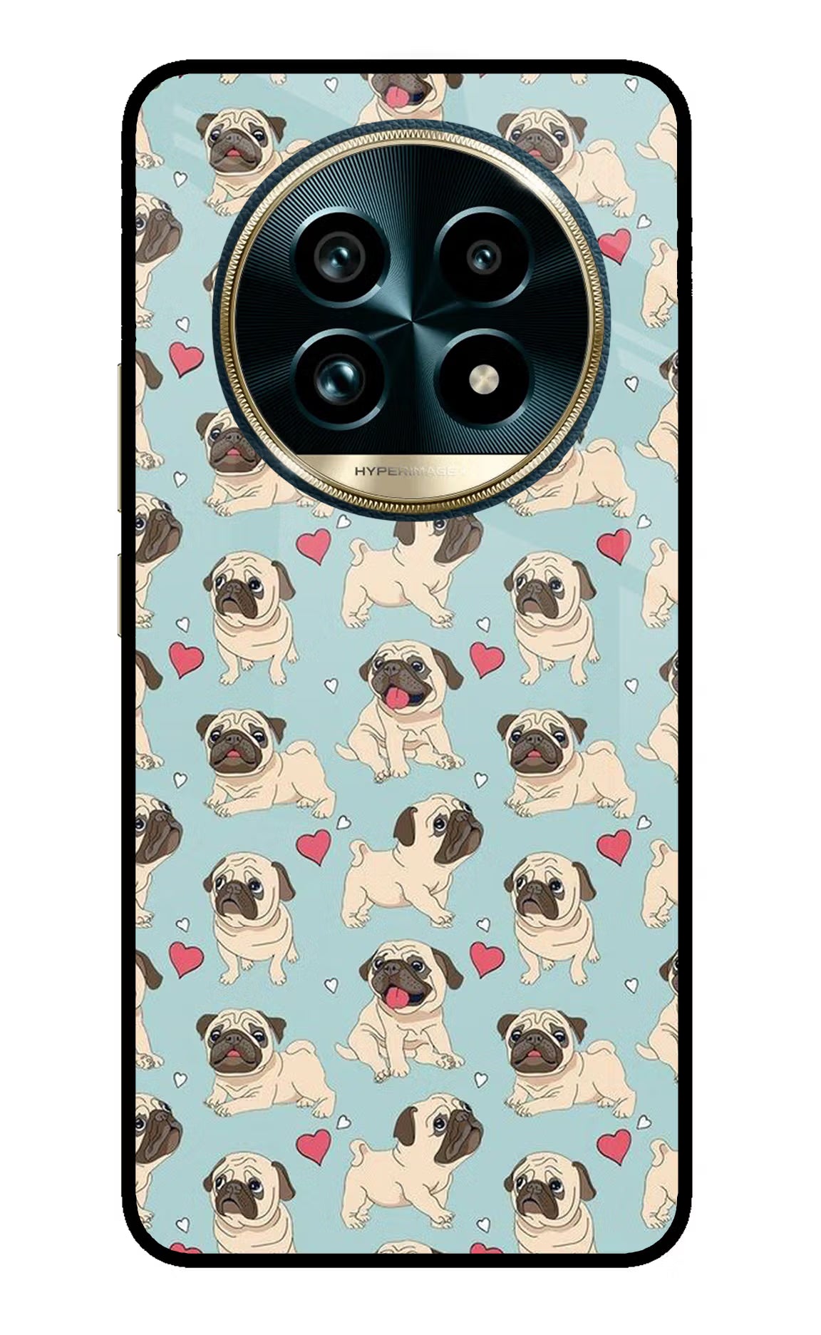 Pug Dog Realme 13 Pro+ 5G Glass Case Back Cover by Casekaro
