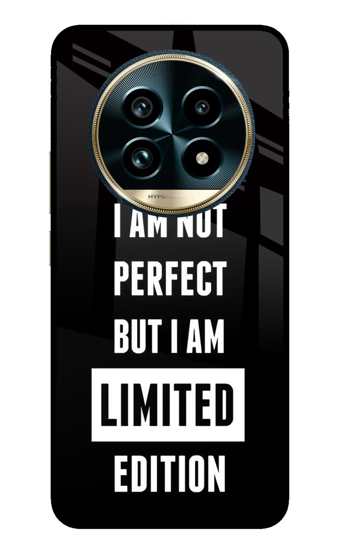 I Am Not Perfect But I Am Limited Edition Realme 13 Pro+ 5G Glass Case Back Cover by Casekaro