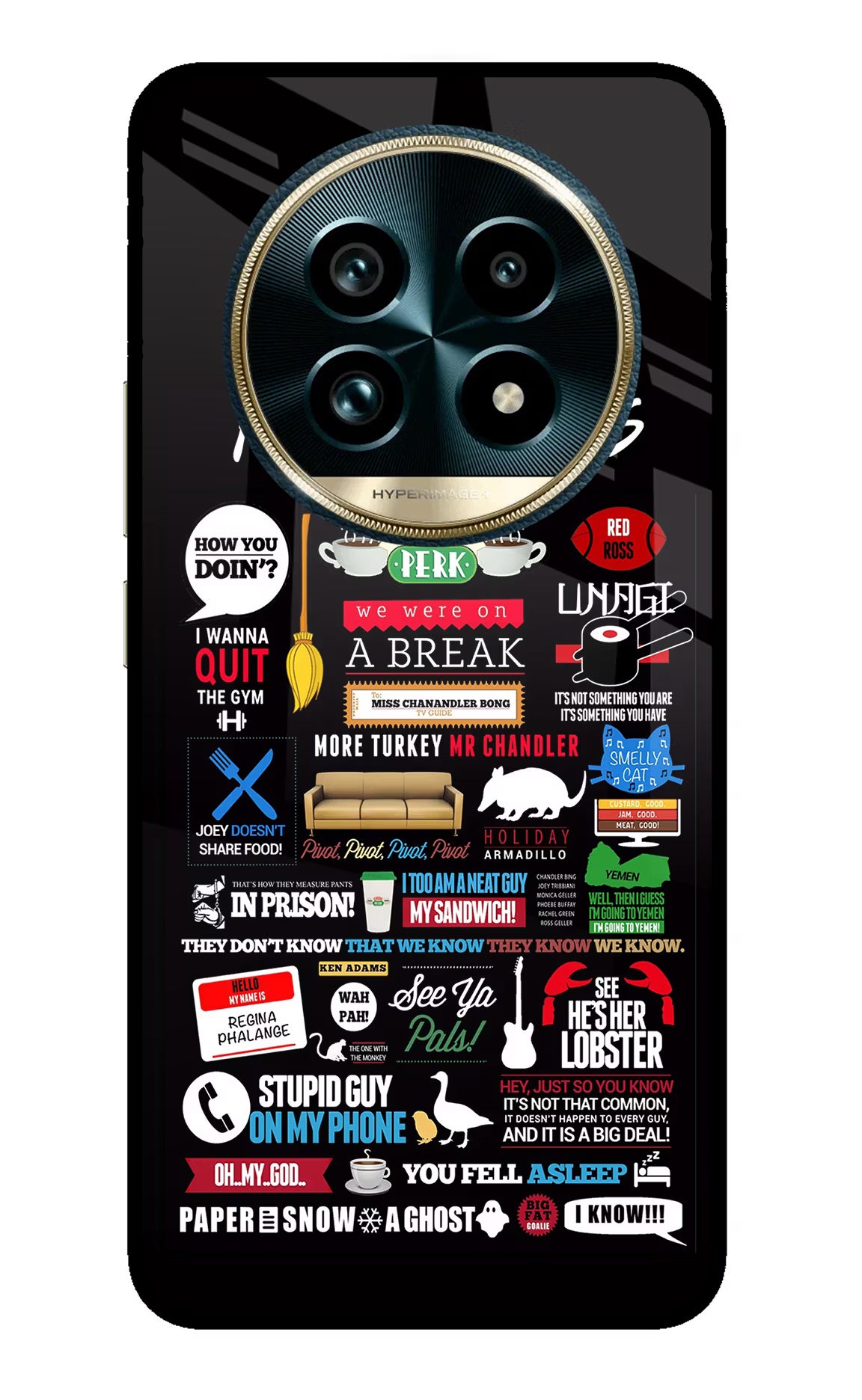 FRIENDS Realme 13 Pro+ 5G Glass Case Back Cover by Casekaro