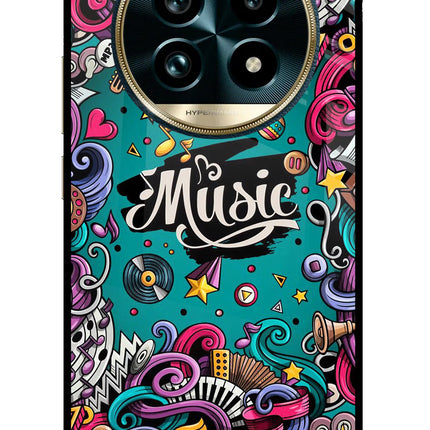 Music Graffiti Realme 13 Pro+ 5G Glass Case