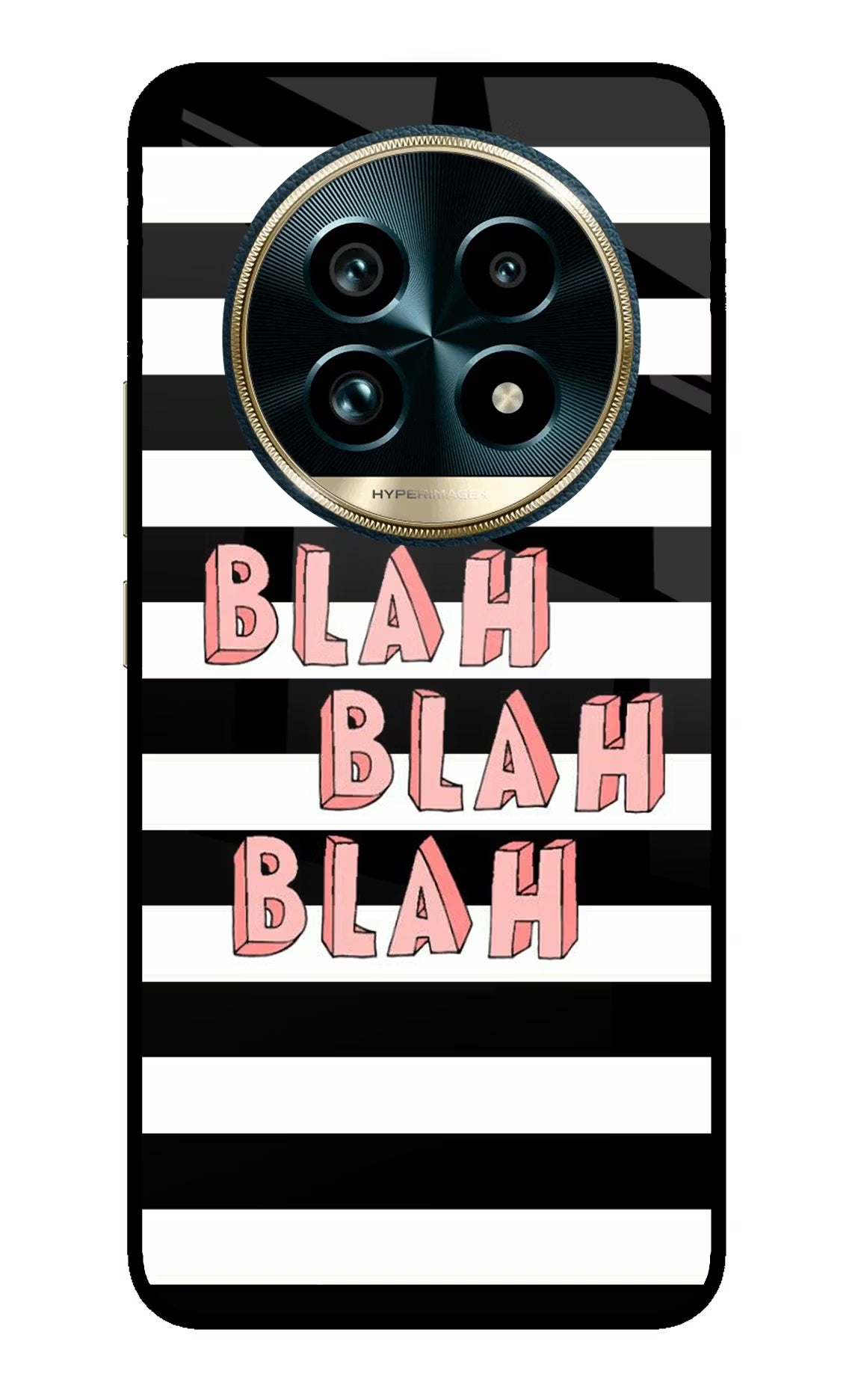 Blah Blah Blah Realme 13 Pro+ 5G Glass Case Back Cover by Casekaro