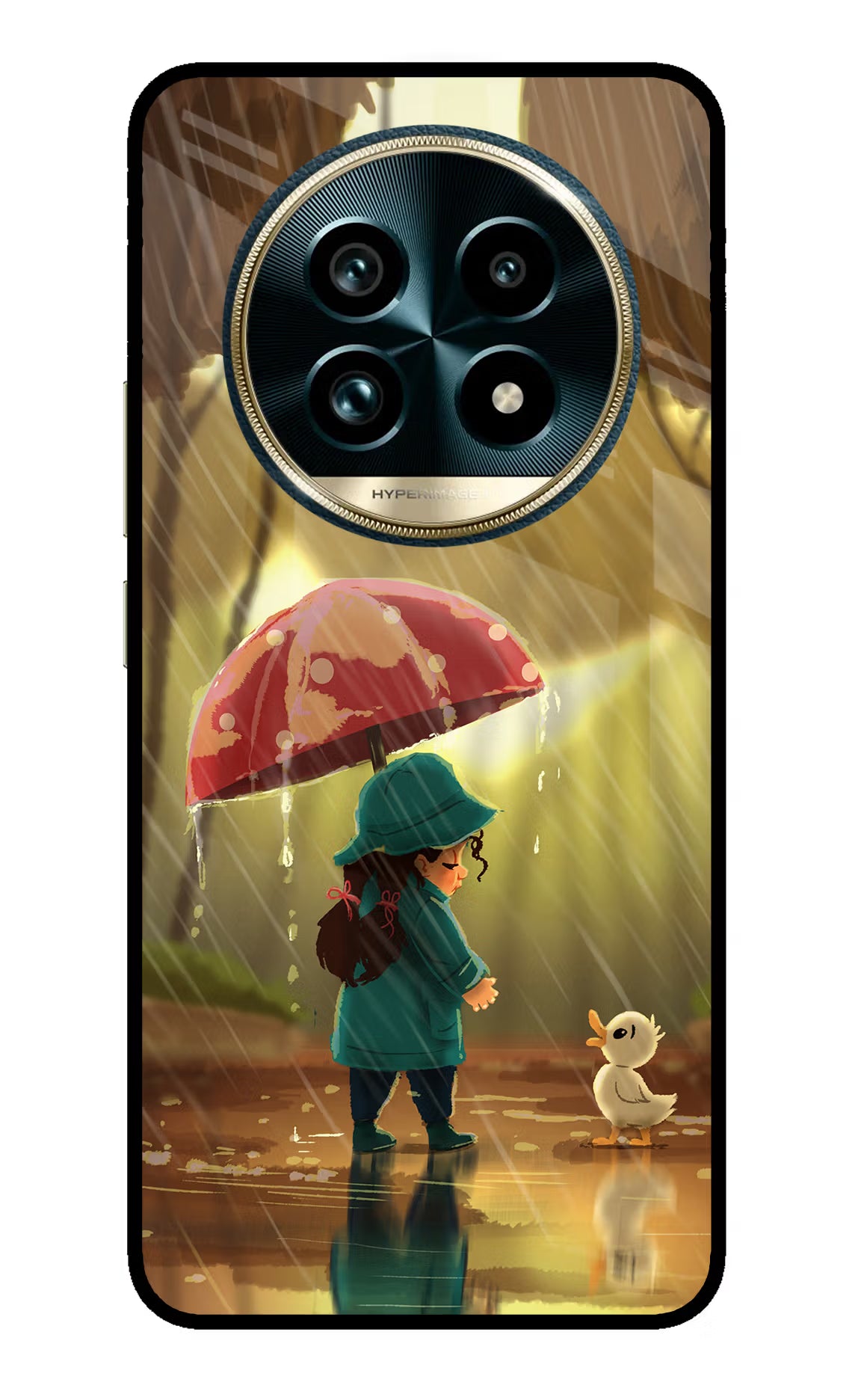 Rainy Day Realme 13 Pro+ 5G Glass Case Back Cover by Casekaro
