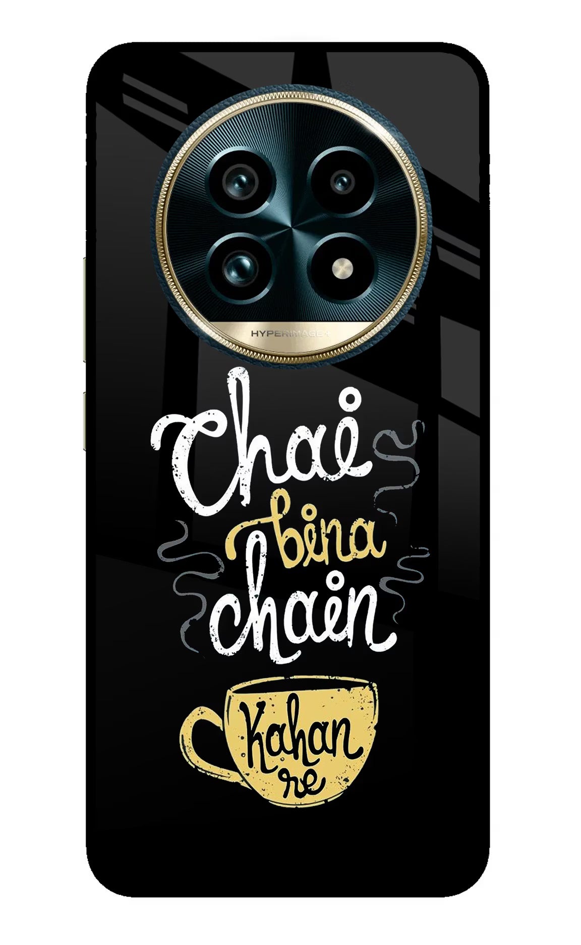 Chai Bina Chain Kaha Re Realme 13 Pro+ 5G Glass Case Back Cover by Casekaro