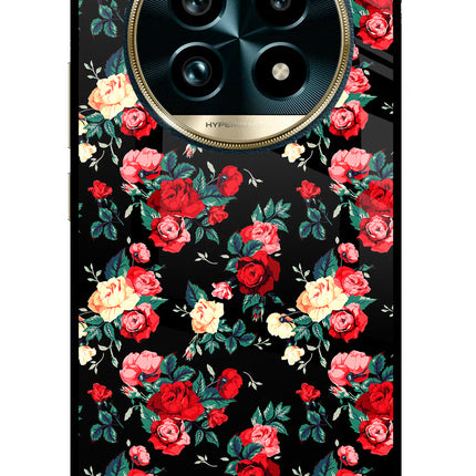 Rose Pattern Realme 13 Pro+ 5G Glass Case